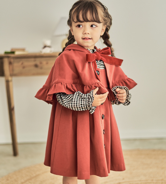 Little Red Riding Hood Set＞フリルタックジャンパースカート×フード